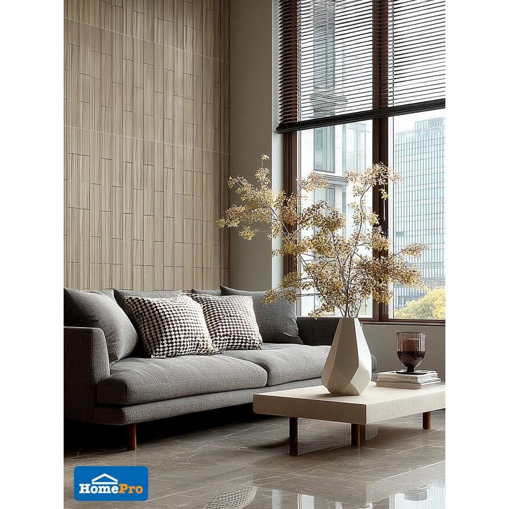 แผ่นตกแต่งผนัง PU 60x120 ซม. TARA BAMBOO BROWN