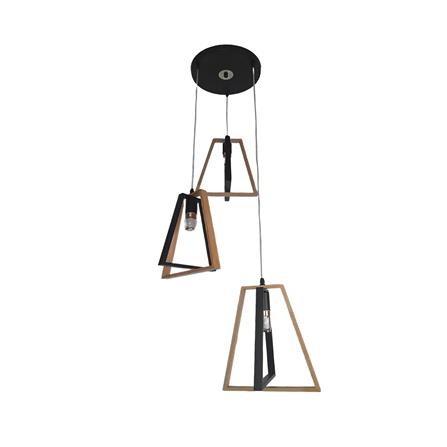 ไฟช่อ NEOLIGHT 506-3BK-WD สีดำ/น้ำตาล 3 หัว_0