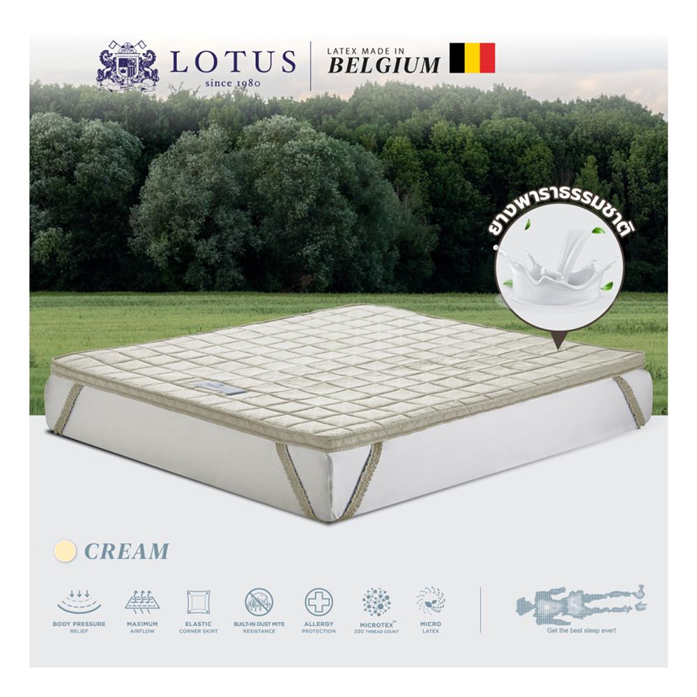 แผ่นรองนอน 3 ฟุต LOTUS FORESTEX II สี CREAM