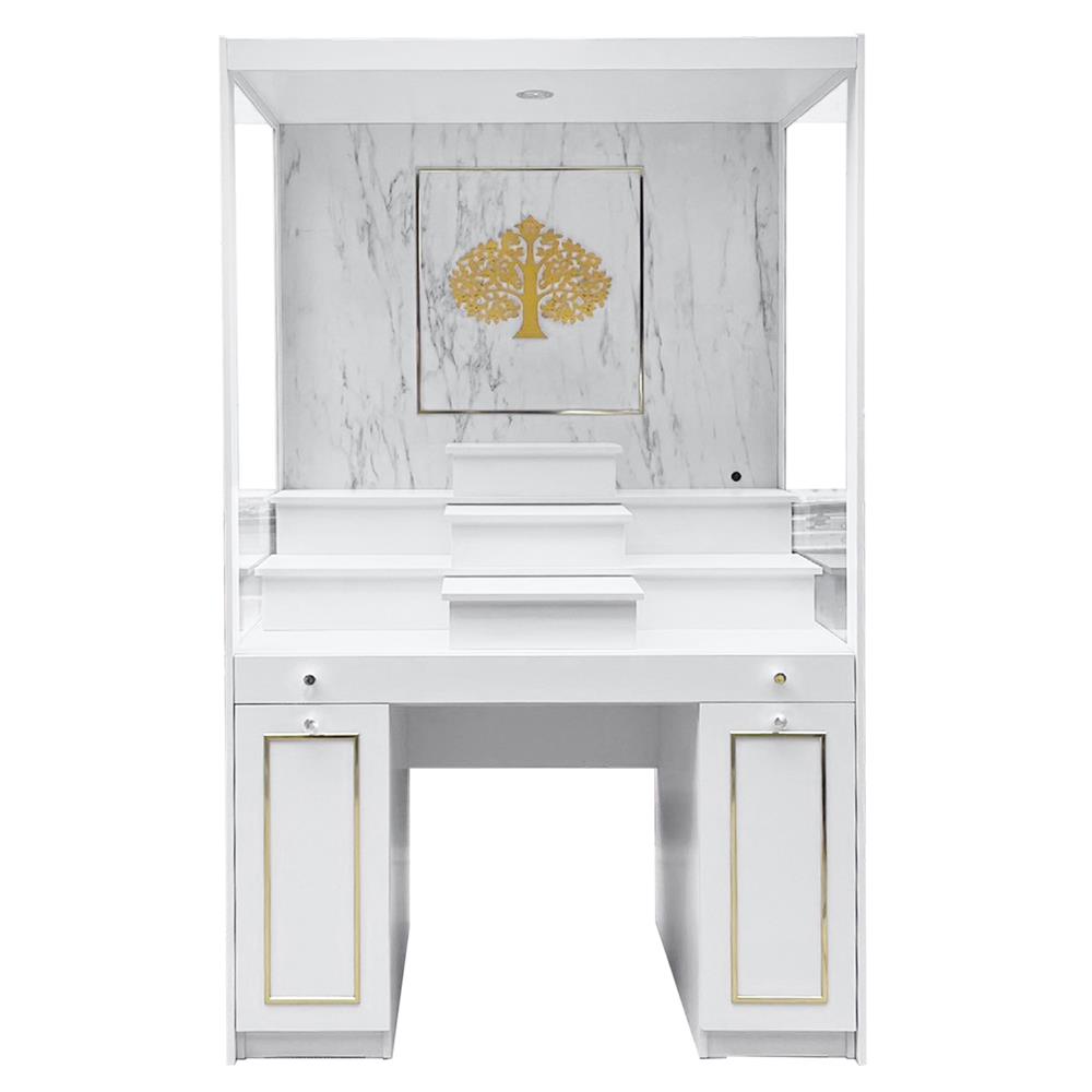 ตู้พระ FURDINI รุ่นมั่งมี 120 ซม. สีขาว/ลายหิน