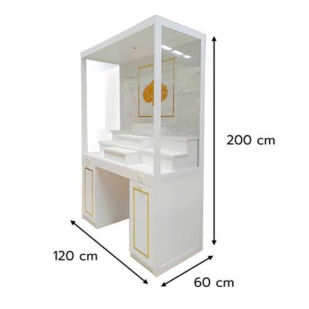 ตู้พระ FURDINI รุ่นมั่งมี 120 ซม. สีขาว/ลายหิน_5