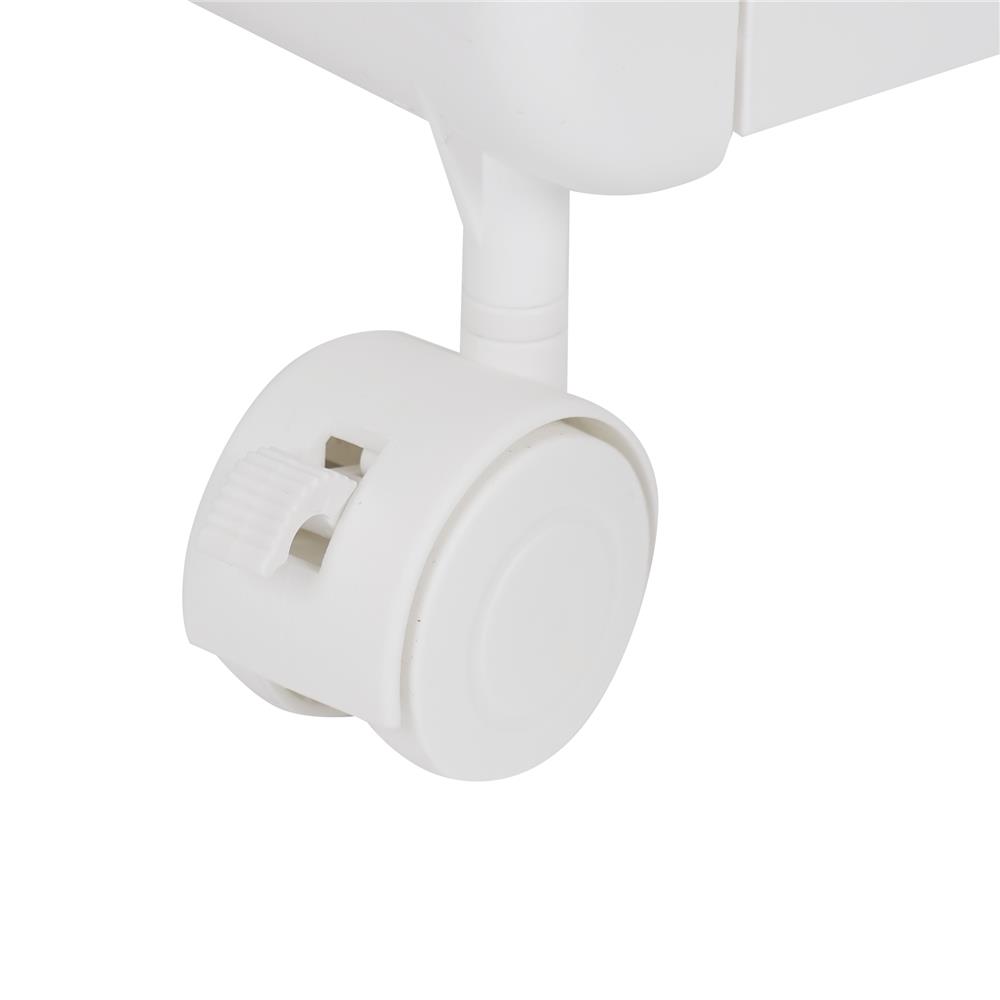 ตะกร้าผ้าเหลี่ยมมีล้อ PLIM TORI สีขาว