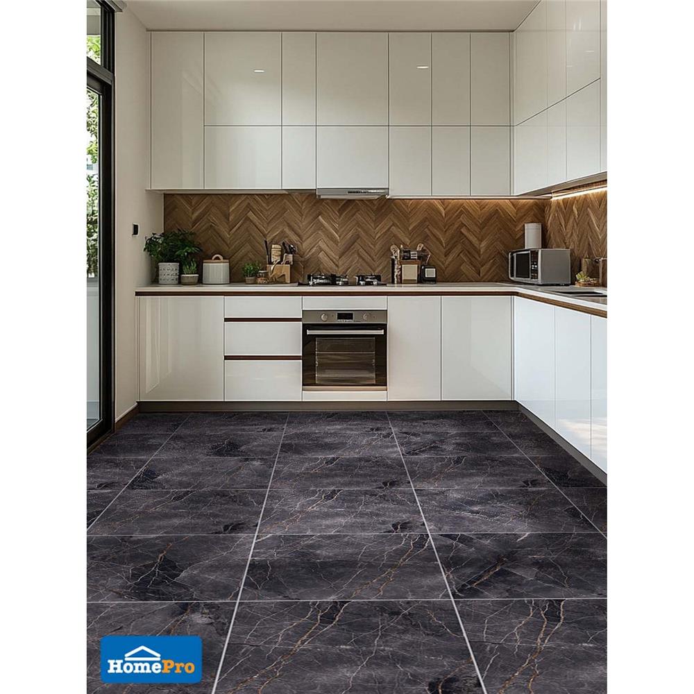 กระเบื้องพื้นพอร์ซเลน 60x60 ซม. TARA เซลีน เกรย์ A 1.44 ตร.ม.
