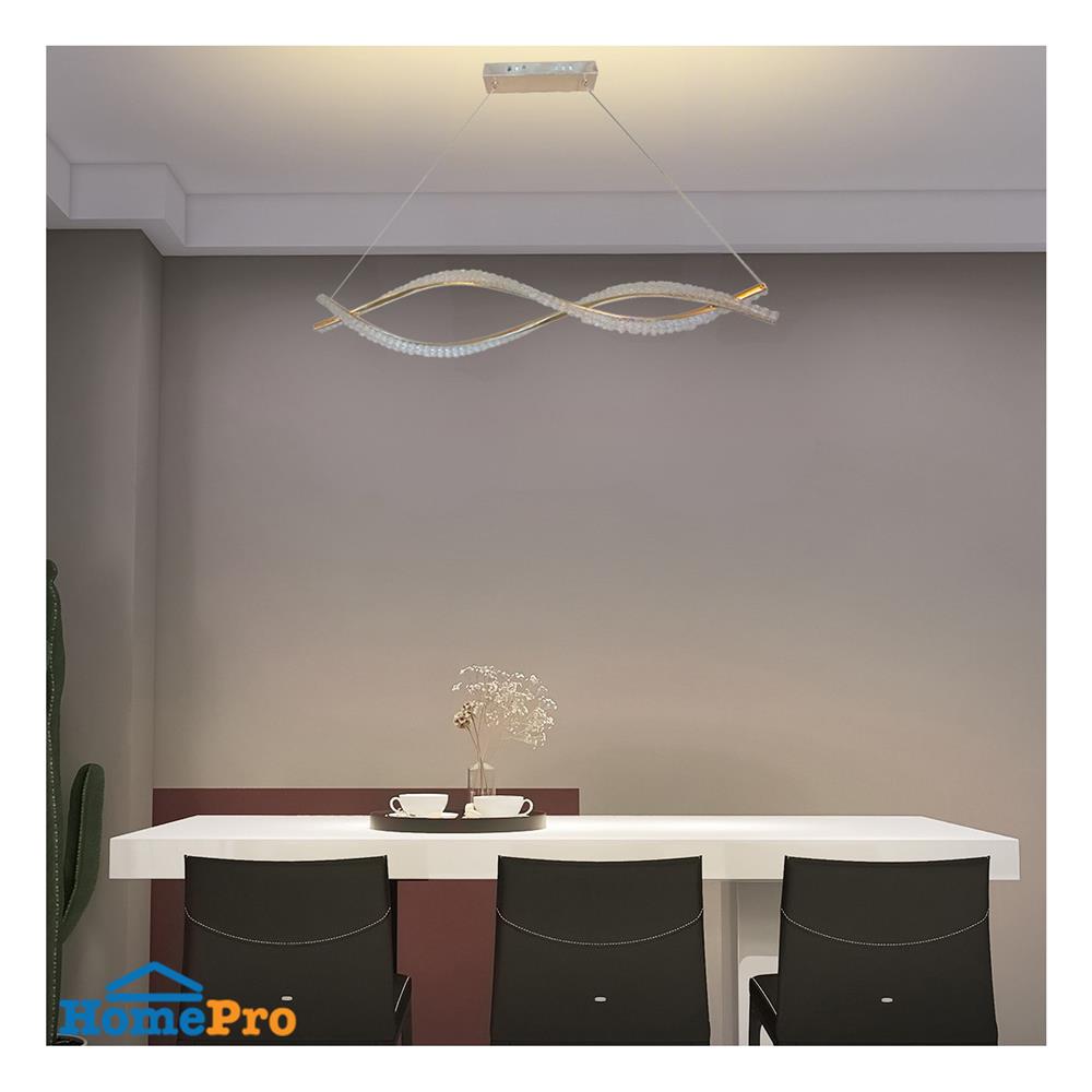 ไฟช่อ LED NEOLIGHT 1086-1000 30 วัตต์ COOL WHITE  สีทอง/ใส 1 หัว