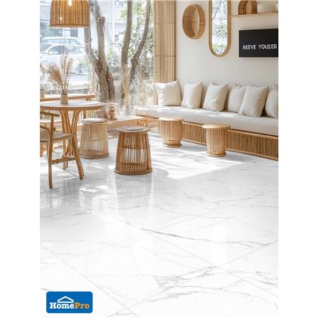 กระเบื้องพื้นพอร์ซเลน 60x60 ซม. TARA ฮาริส ไวท์ A 1.44 ตร.ม._3