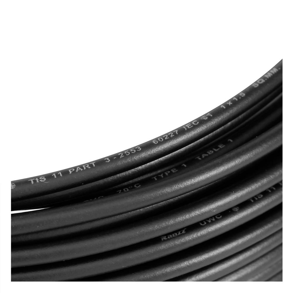 สายไฟ THW IEC01 RANZZ 1x1.5 ตร.มม. 30 ม. สีดำ