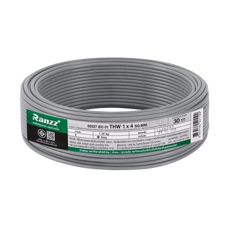 สายไฟ THW IEC01 RANZZ 1x4 ตร.มม. 30 ม. สีเทา_0