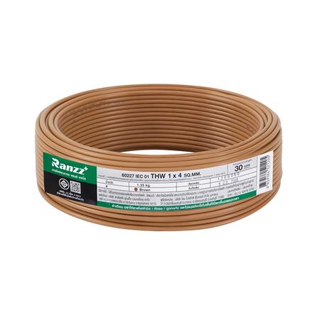 สายไฟ THW IEC01 RANZZ 1x4 ตร.มม. 30 ม. สีน้ำตาล_0