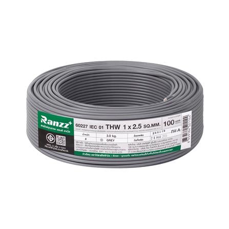 สายไฟ THW IEC01 RANZZ 1x2.5 ตร.มม. 100 ม. สีเทา_0