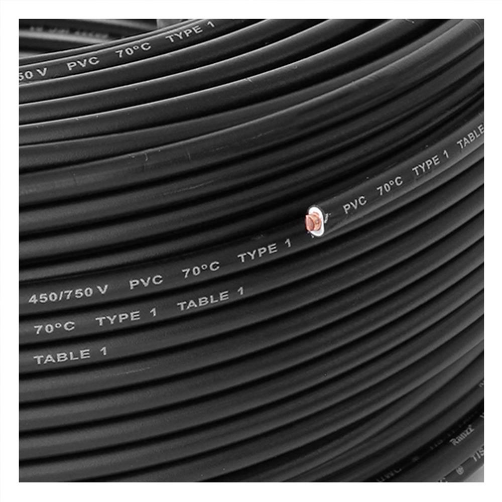 สายไฟ THW IEC01 RANZZ 1x4 ตร.ม. 100 ม. สีดำ
