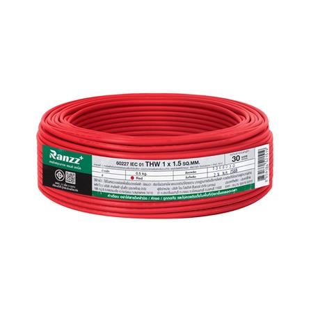สายไฟ THW IEC01 RANZZ 1x1.5 ตร.มม. 30 ม. สีแดง_0