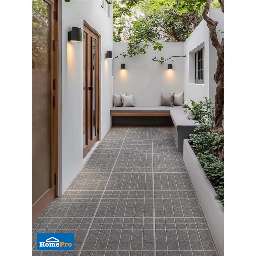 กระเบื้องพื้น 50x50 ซม. TARA เกนไมฉะ เทา A 1 ตร.ม.