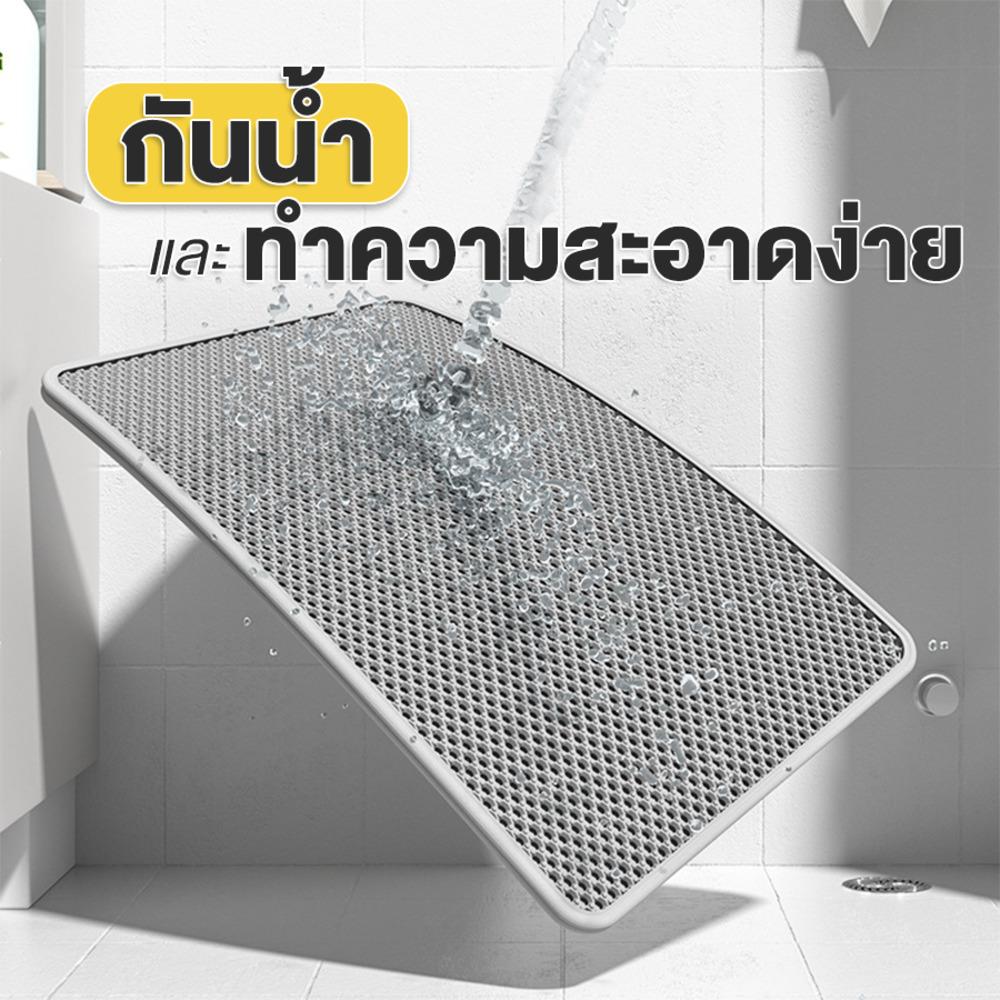 แผ่นดักทรายแมว PETUS 120X70 ซม. สีเทา