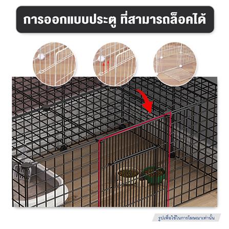 แผ่นประตูคอก มีตัวล็อก PETUS ซี่ห่าง 1.5 ซม. 35x35 ซม. สีดำ_2