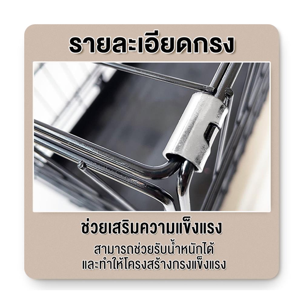 กรงสัตว์เลี้ยงพับได้ PETUS 50X34 ซม. สีดำ