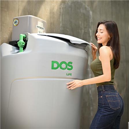 ถังเก็บน้ำ DOS WATER PAC DX5 GG1000 ลิตร+ปั๊มน้ำ HITACHI WMPV750XX2 750W+เครื่องกรองน้ำใช้ DOS DP-WTP สีเทา_2