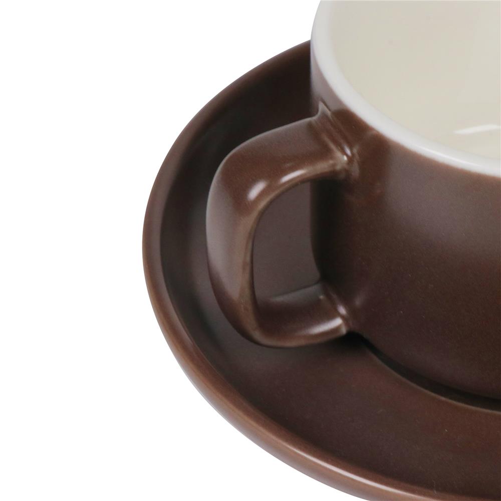 ชุดกาแฟ PORCELAIN 245 มล. KECH TWO TONE สีน้ำตาล