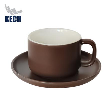 ชุดกาแฟ PORCELAIN 245 มล. KECH TWO TONE สีน้ำตาล_0