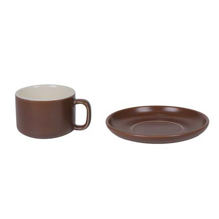 ชุดกาแฟ PORCELAIN 245 มล. KECH TWO TONE สีน้ำตาล_2
