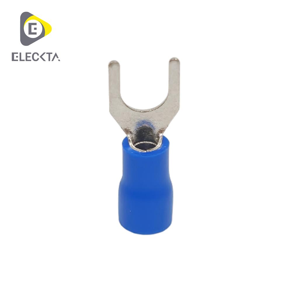 หางปลาแฉกหุ้ม ELECKTA 0.5-1.5 ตร.มม. สีน้ำเงิน (แพ็ก 20 ชิ้น)