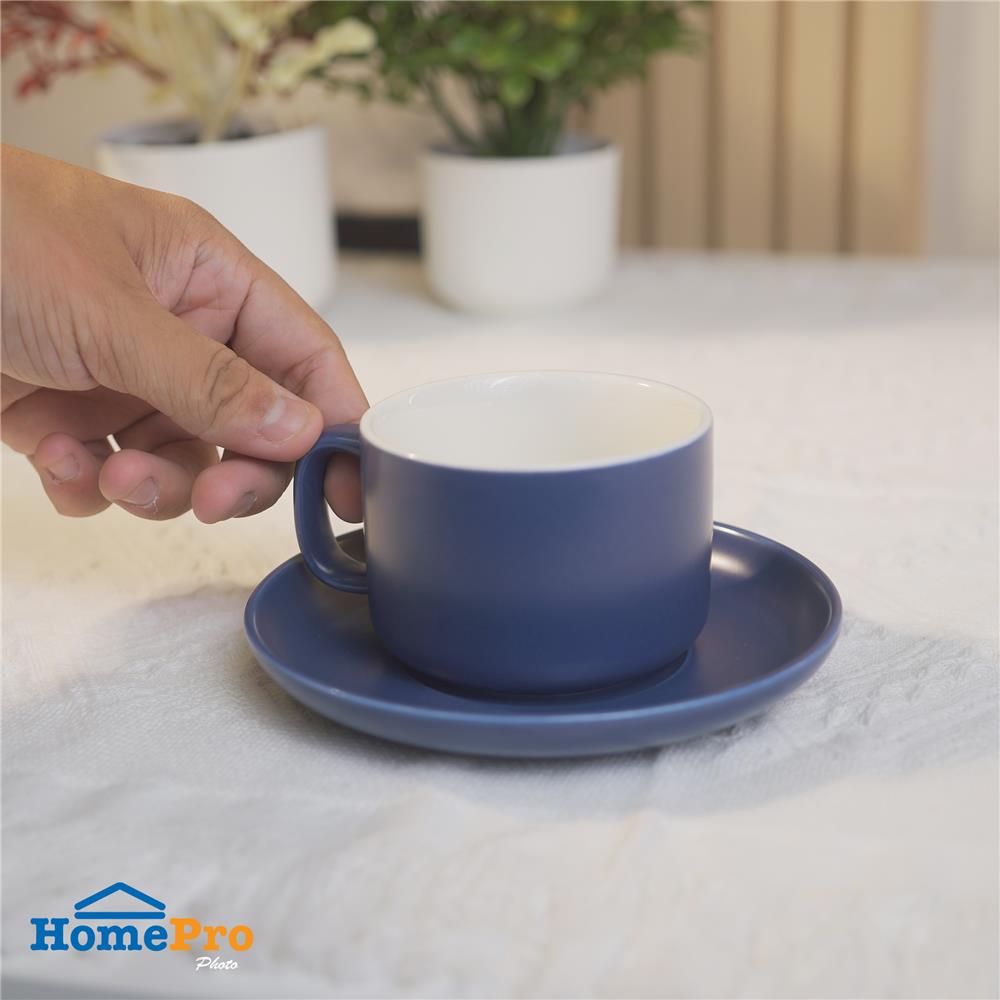 ชุดกาแฟ PORCELAIN 245 มล. KECH TWO TONE สีน้ำเงิน