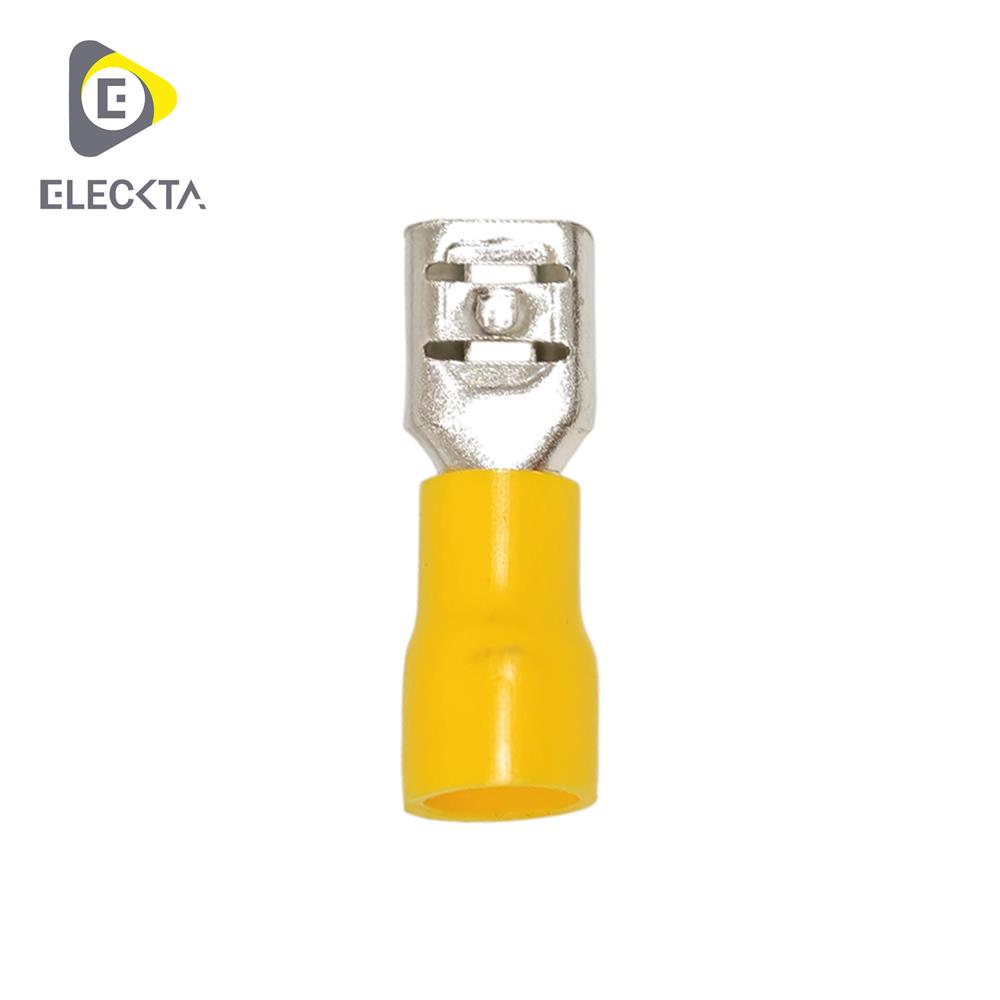 หางปลาเสียบตัวเมีย ELECKTA 4-6 ตร.มม. สีเหลือง (แพ็ก 20 ชิ้น)