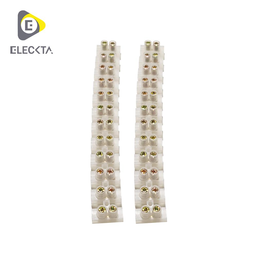 แผงต่อสายพลาสติก 12 ช่อง ELECKTA 16 มม. 30 แอมแปร์