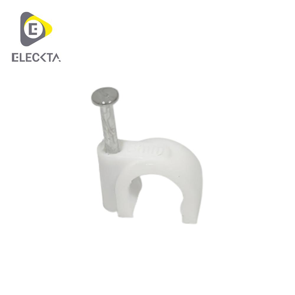 กิ๊บตอกสายไฟ ELECKTA DH25001-8 8 มม. 2x1.5 ตร.มม. สีขาว (แพ็ก 25 ชิ้น)