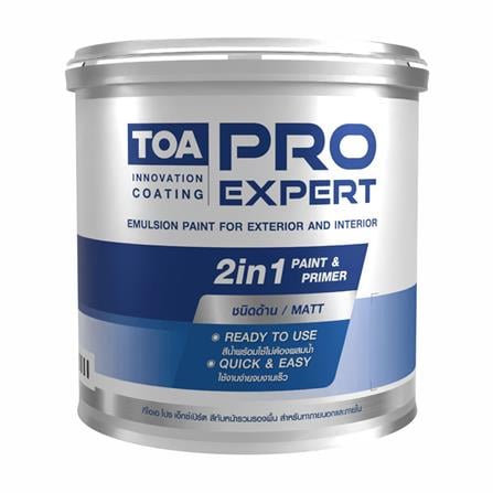 สีน้ำทาภายนอก ชนิดด้าน TOA PRO EXPERT BASE C สีขาว 1 แกลลอน_0