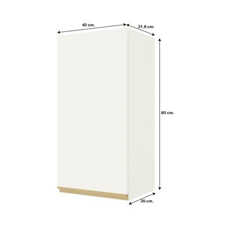 ตู้แขวนเดี่ยวเรียบ JUPITER JUVENTAS 40x80 ซม. สีขาว_4