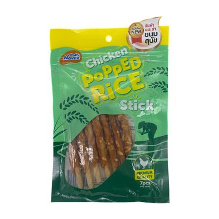 ขนมสุนัข NOVEE CHICKEN POPPED RICE STICK 7 ชิ้น_0