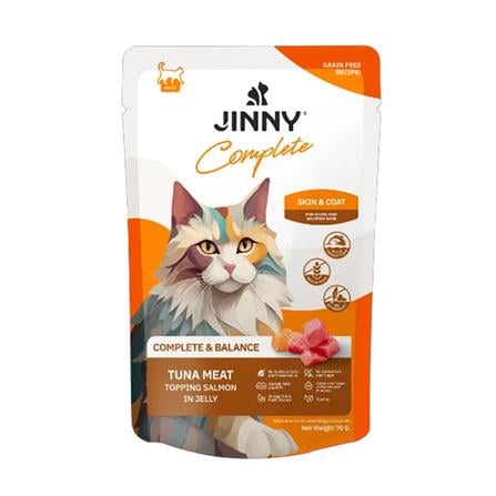 อาหารเปียกแมว JINNY COMPLETE TUNA SALMON IN JELLY 70 ก._0