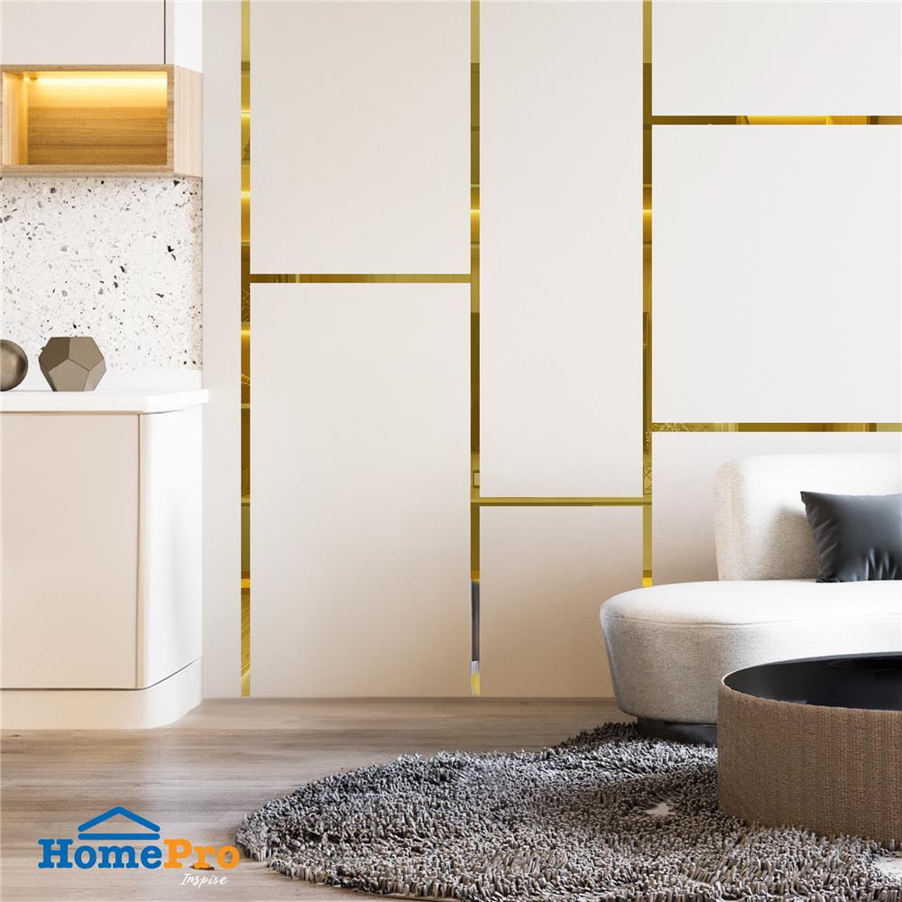 สติ๊กเกอร์ DIY HOME LIVING STYLE AC 2x50 ซม. สีทอง (แพ็ก 10 ชิ้น)