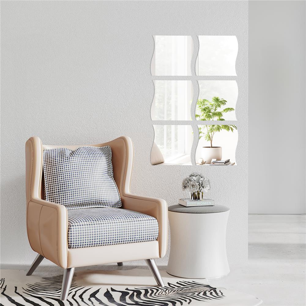 สติ๊กเกอร์ DIY HOME LIVING STYLE WAVE 27x28 ซม. (แพ็ก 6 ชิ้น)