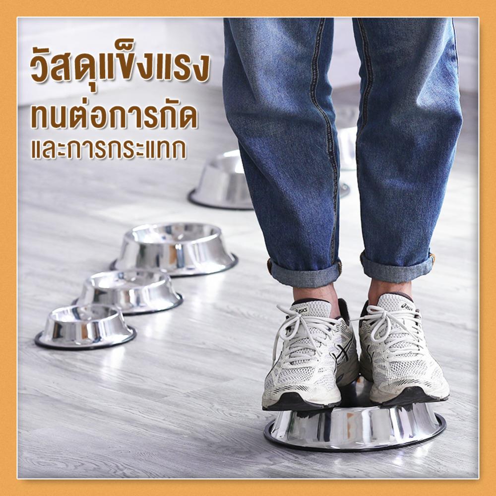 ชามอาหารสัตว์เลี้ยง กันลื่น PETUS 30 ซม. สีแสตนเลส