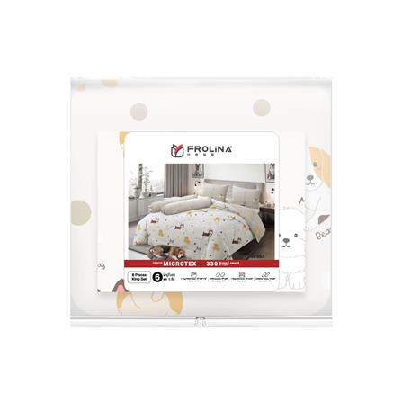 ชุดผ้าปูที่นอน 6 ฟุต (ชุด 6 ชิ้น) FROLINA MICROTEX DF067_4
