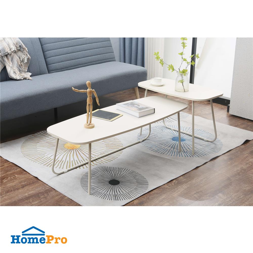 โต๊ะกลาง 2 ชิ้น FURDINI SECA 120 ซม. สีครีม