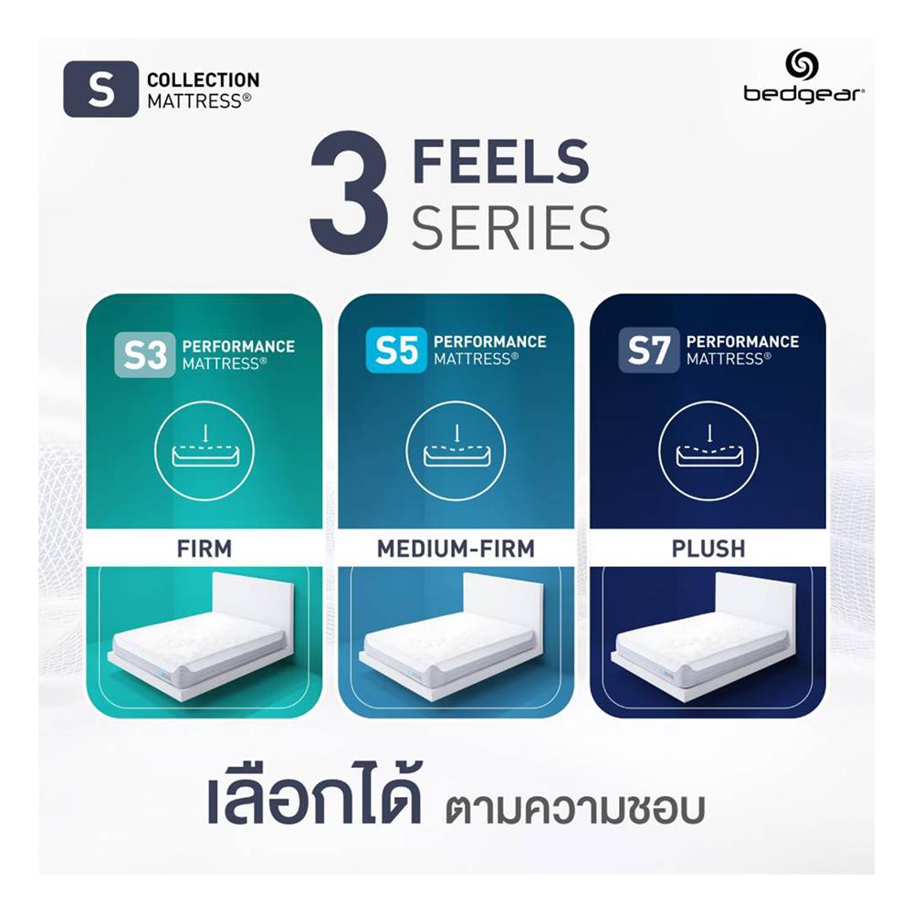 ที่นอน 5 ฟุต BEDGEAR S5 (พร้อมหมอนหนุน 2 ใบ)