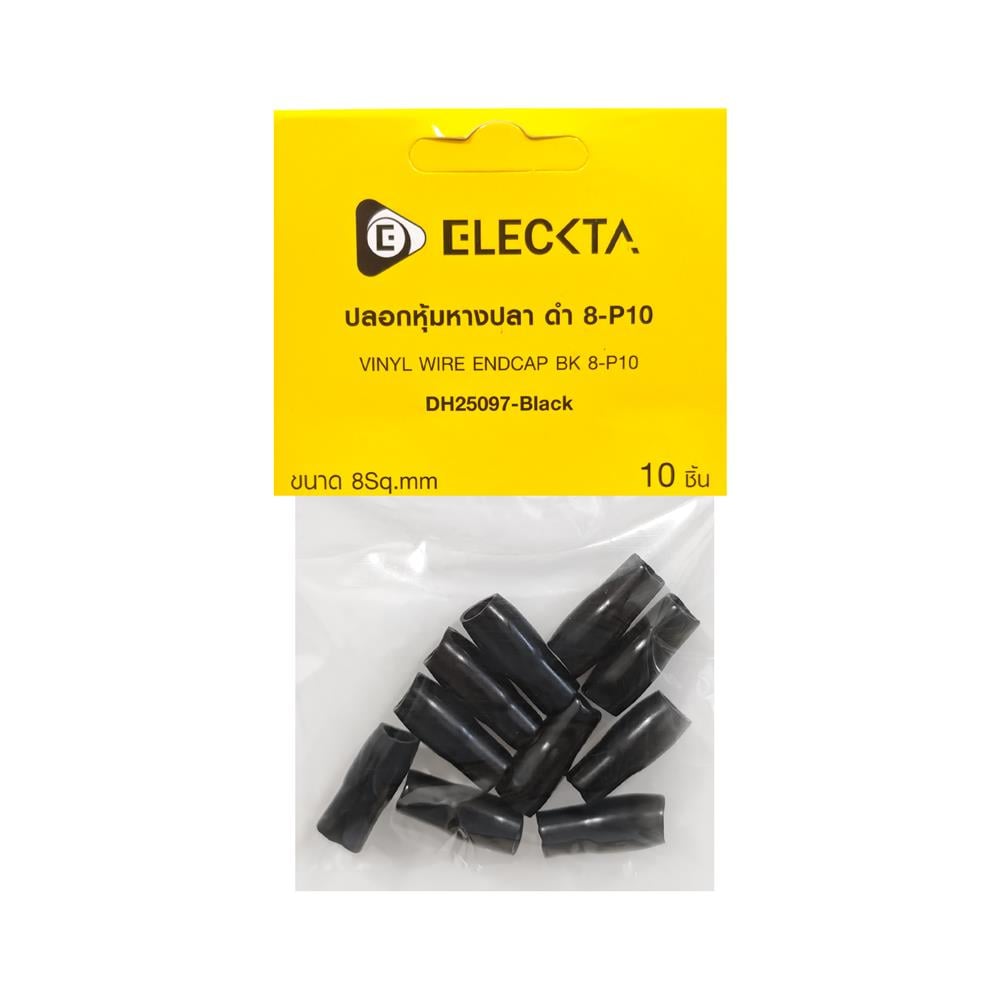 ปลอกหุ้มหางปลา ELECKTA 8-P10 สีดำ (แพ็ก 10 ชิ้น)