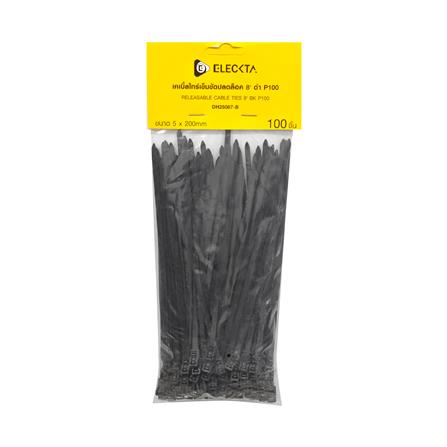 เคเบิ้ลไทร์เข็มขัดปลดล็อก ELECKTA 8 นิ้ว สีดำ (แพ็ก 100 เส้น)_3