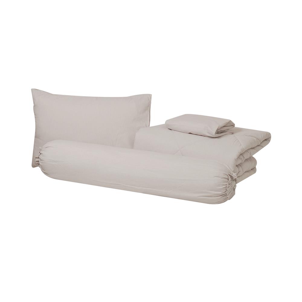 ชุดผ้าปูที่นอน 3.5 ฟุต (ชุด 4 ชิ้น) HOME LIVING STYLE SERENO สี KHAKI