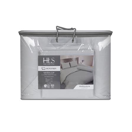 ชุดผ้าปูที่นอน 5 ฟุต (ชุด 6 ชิ้น) HOME LIVING STYLE LUTHER สี GREY_4
