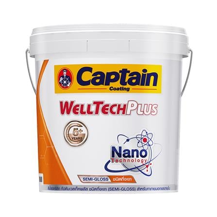 สีน้ำทาภายนอก ชนิดกึ่งเงา CAPTAIN WELLTECH PLUS BASE D 2.5 แกลลอน_0