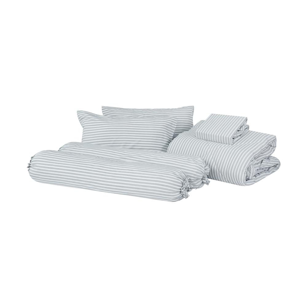 ชุดผ้าปูที่นอน 6 ฟุต (ชุด 6 ชิ้น) HOME LIVING STYLE LINEA สี GREY
