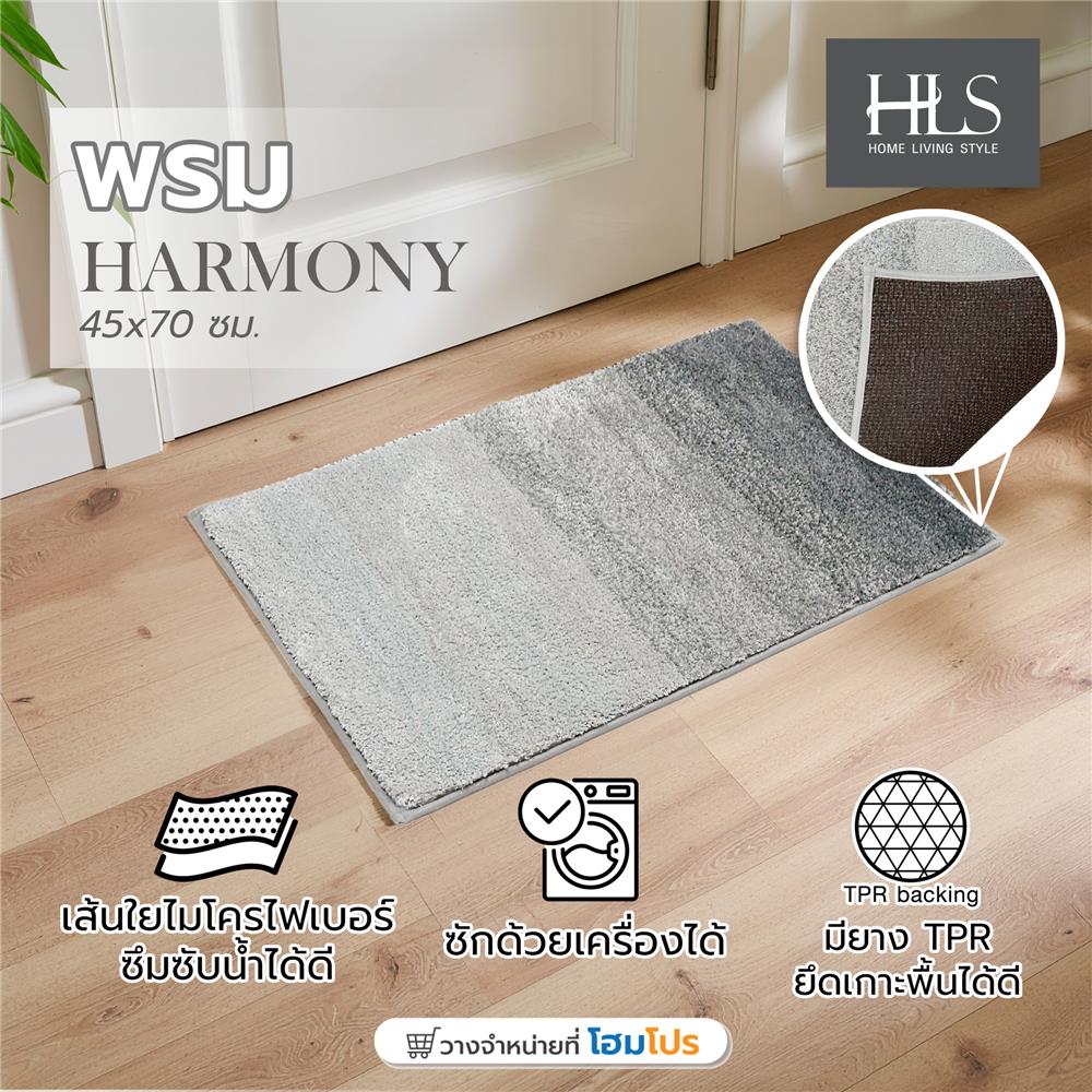 พรม HOME LIVING STYLE HARMONY 45X70 ซม. สีเทา