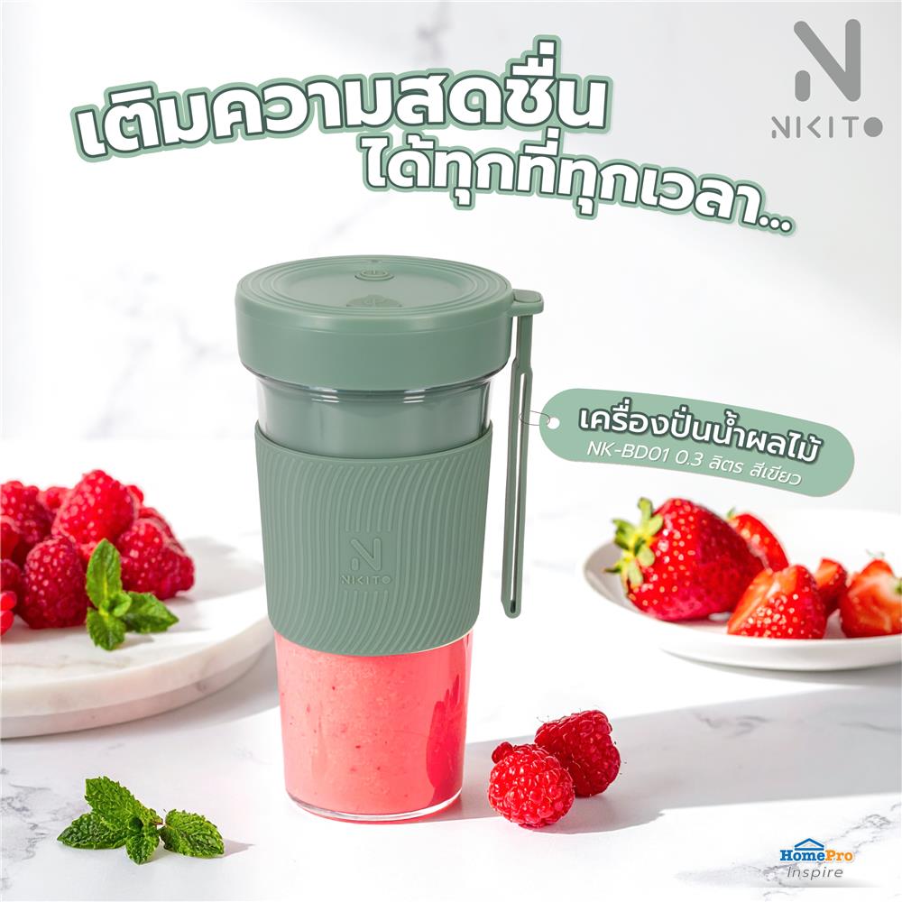 เครื่องปั่นน้ำผลไม้ NIKITO NK-BD01 0.3 ลิตร สีเขียว
