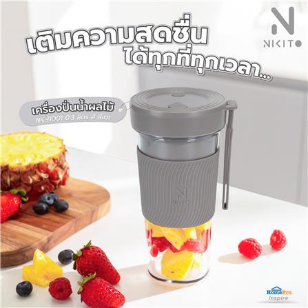 เครื่องปั่นน้ำผลไม้ NIKITO NK-BD01 0.3 ลิตร สีเทา_4