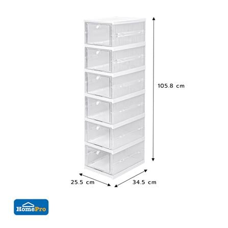 กล่องรองเท้า 6 ช่อง STACKO KLEAR 34.5X25.5X105.8 ซม. สีใส_9