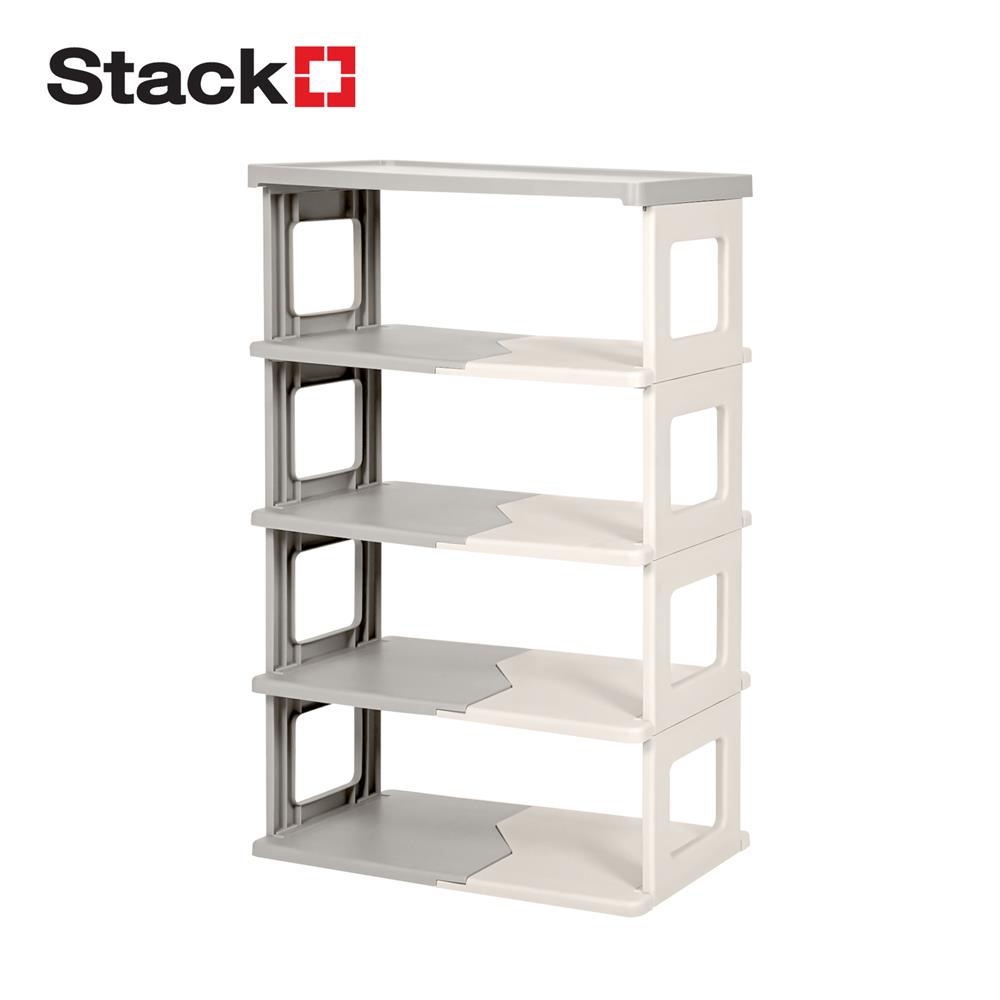 ชั้นวางรองเท้า 5 ชั้น STACKO BONNIE 53X26X75 ซม. สีขาว/เทา