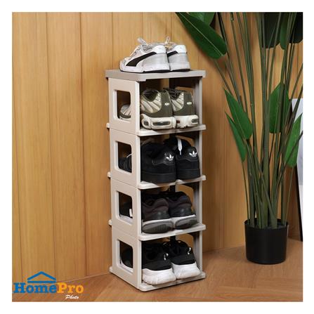 ชั้นวางรองเท้า 5 ชั้น STACKO BONNIE 26.5X26X75 ซม. สีขาว/เทา_4